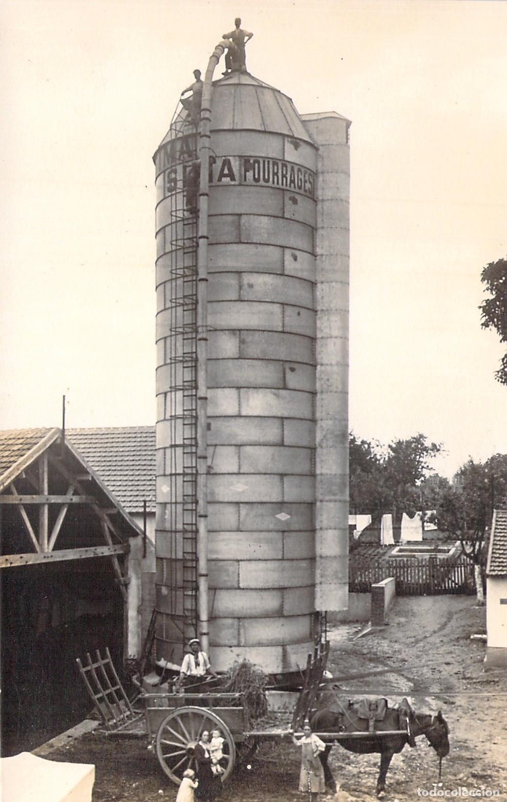 Cartes Postales: Postal de Silo Agr&iacute;cola Sita Fourrages con Carro de Caballos