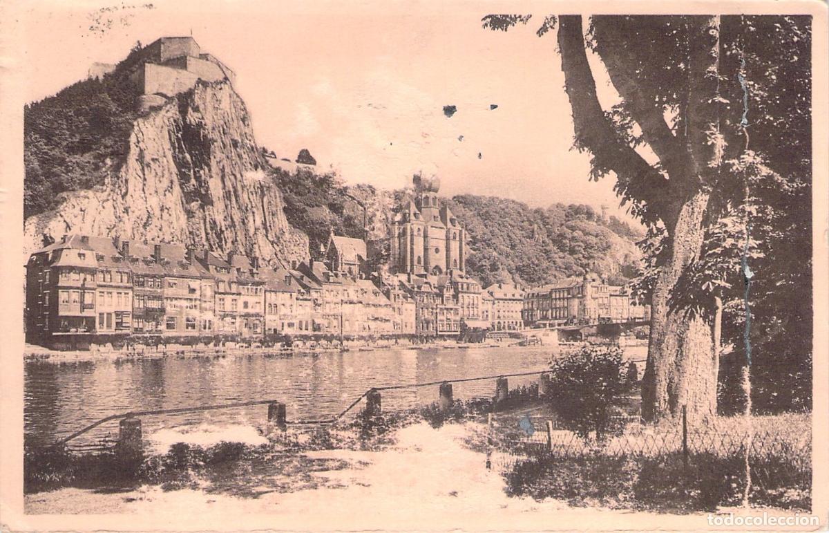 Cartes Postales: Postal de Dinant B&eacute;lgica Ciudadela e Iglesia en el R&iacute;o Mosa
