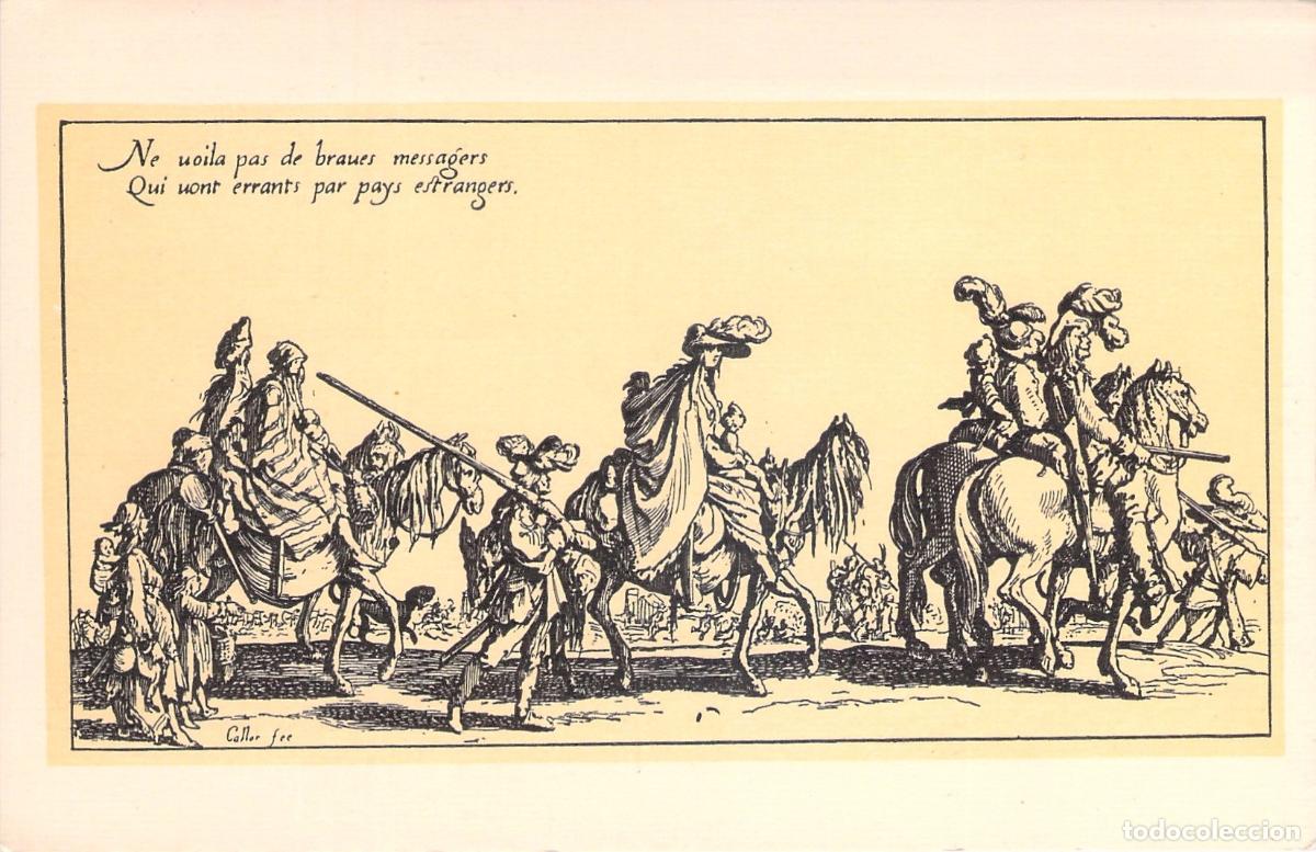 Postales: Postal de Arte Jacques Callot Les Boh&eacute;miens Le D&eacute;part Nancy