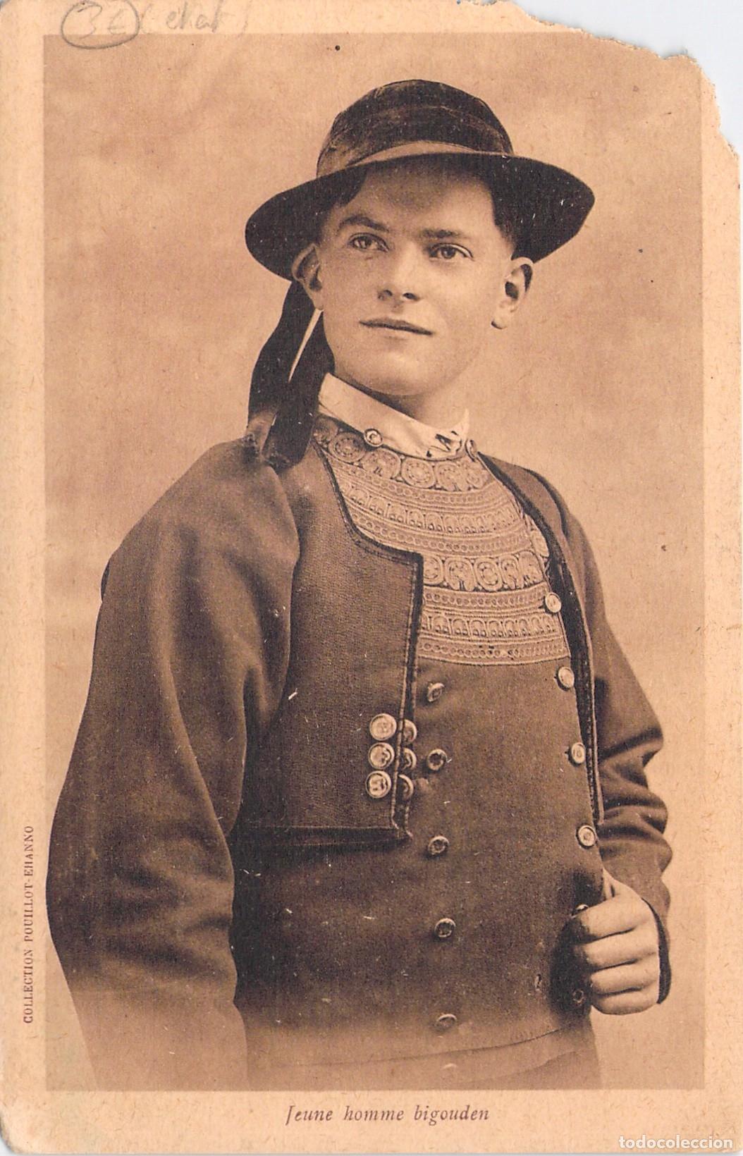 Postales: Postal de Joven con Traje Tradicional de Bigouden Breta&ntilde;a