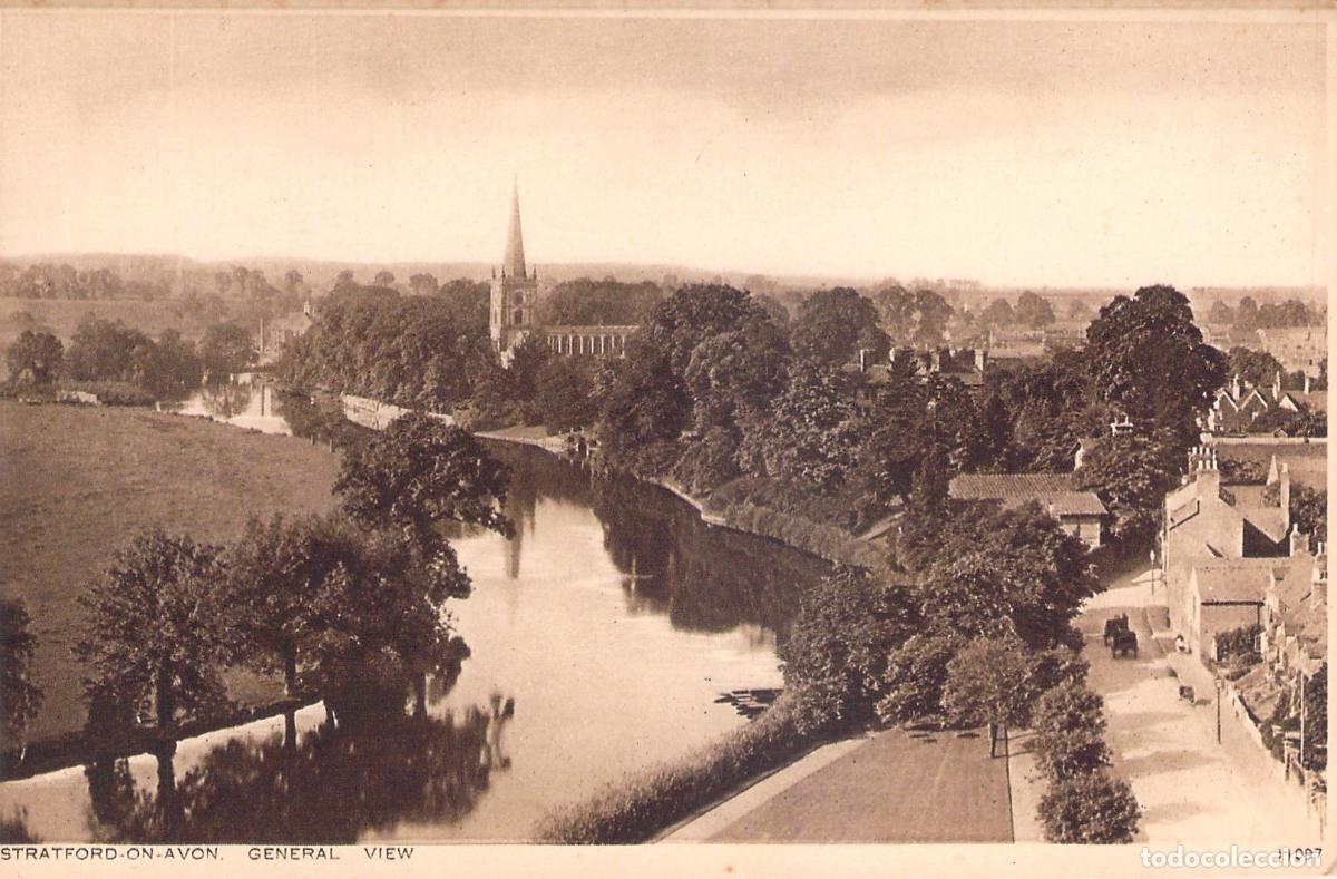 Postales: Postal Paisaje de Stratford-on-Avon y el R&iacute;o Avon Inglaterra
