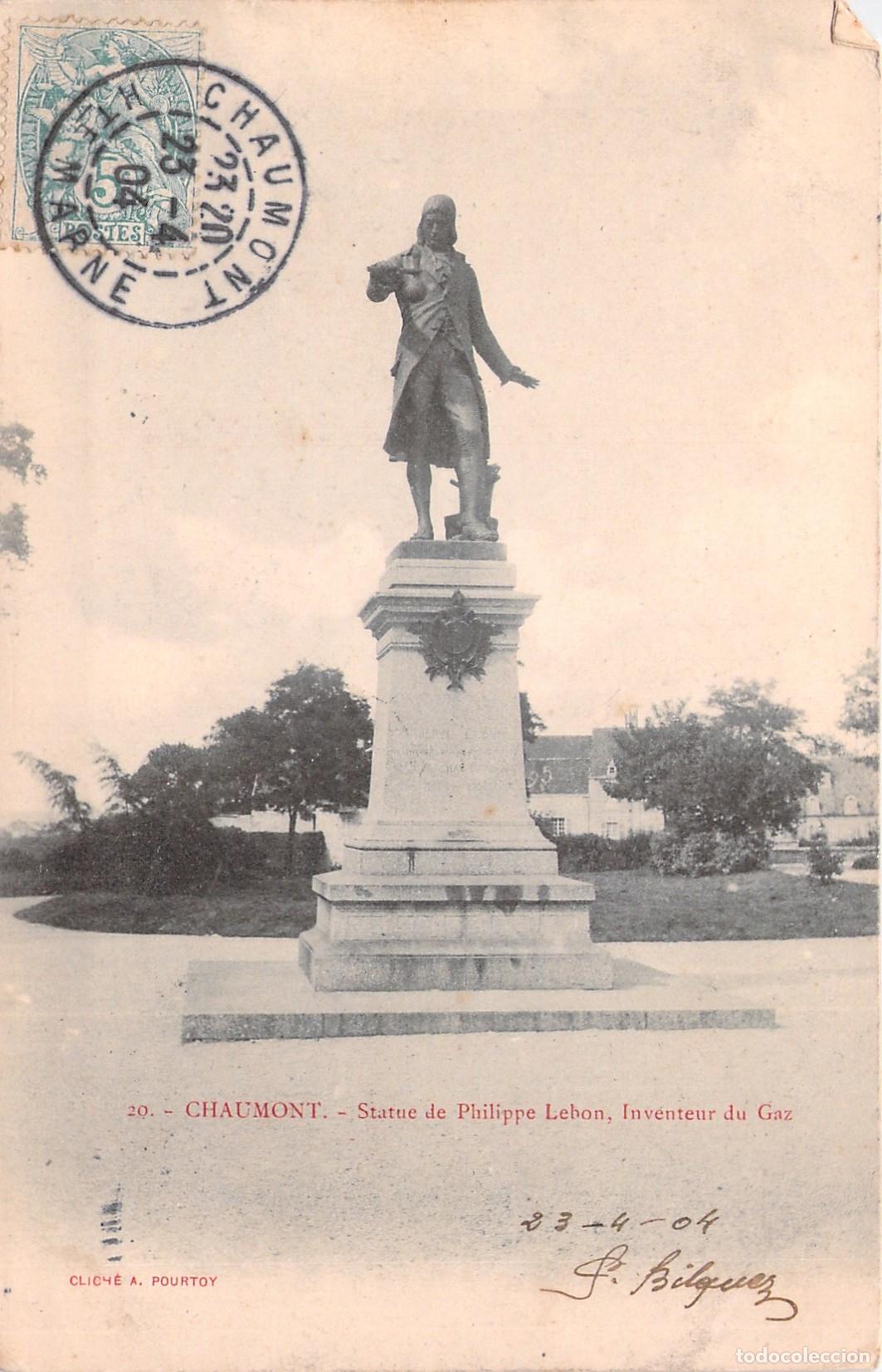 Postales: Tarjeta Postal Estatua de Philippe Lebon en Chaumont Francia