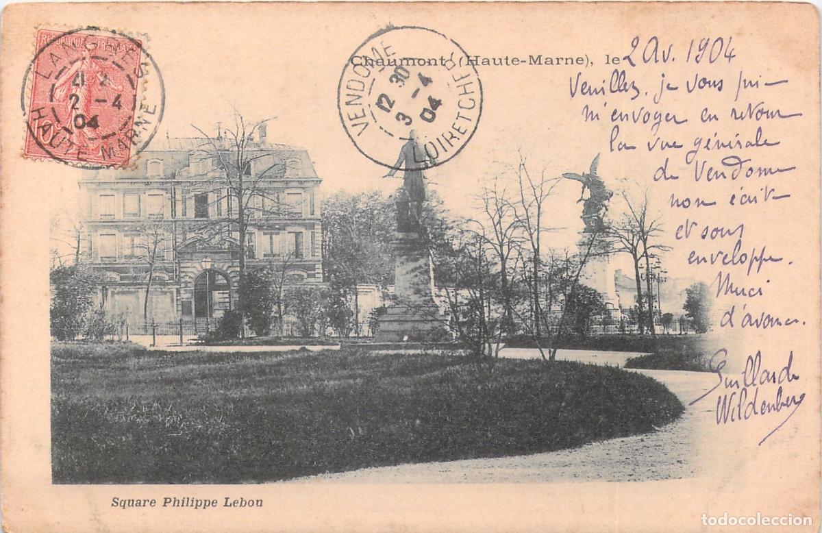 Postales: Postal de la Plaza Philippe Lebon en Chaumont Francia