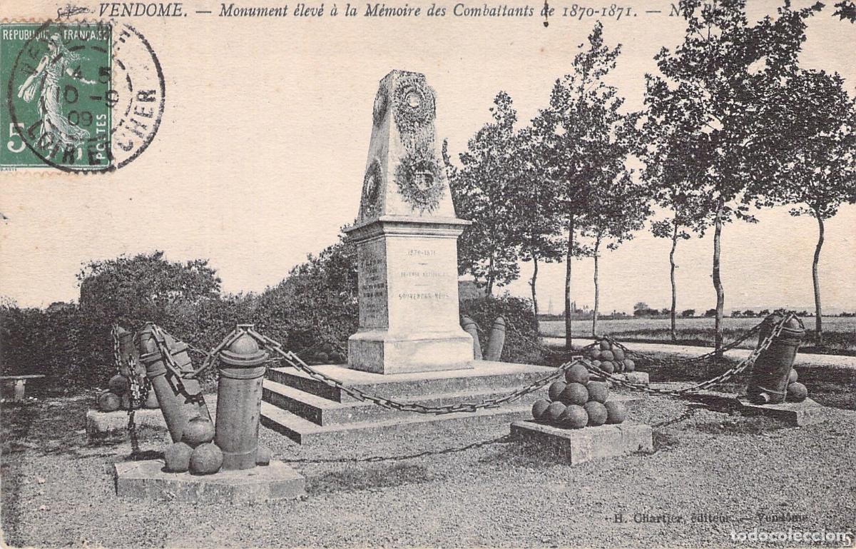 Postales: Tarjeta Postal Monumento a los Combatientes de 1870-1871 en Vend&ocirc;me Francia
