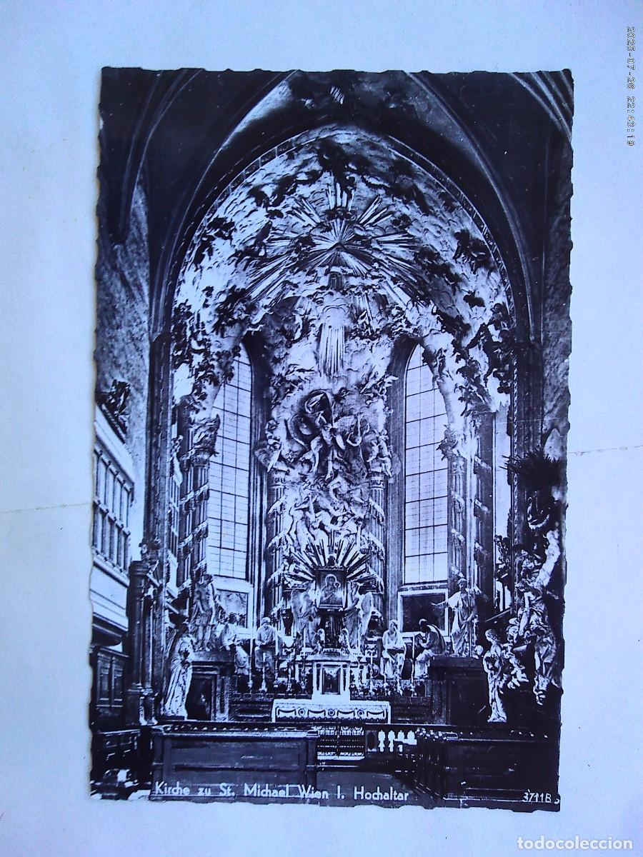 Postales: POSTAL DE VIENA ( AUSTRIA ): IGLESIA DE SAN MIGUEL , ALTAR MAYOR . A&Ntilde;OS 50
