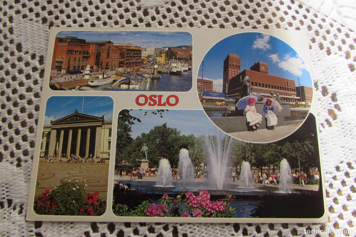 Postales: M-12986 OSLO MORWAY CIRCULADA