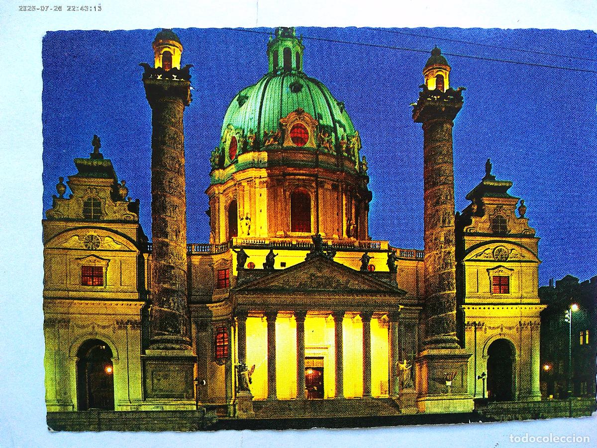 Postales: POSTAL DE VIENA ( AUSTRIA ): IGLESIA DE SAN CARLOS . A&Ntilde;OS 60