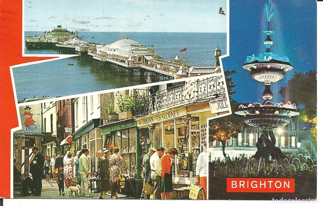 Postales: POSTAL BRIGHTON (INGLATERRA) - VARIAS VISTAS - CIRCULADA 1983