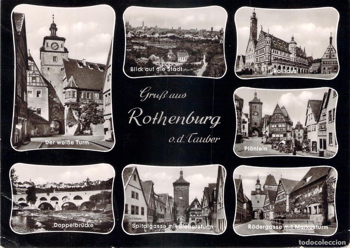 Postkarten: Postal Multivista de Rothenburg ob der Tauber Alemania