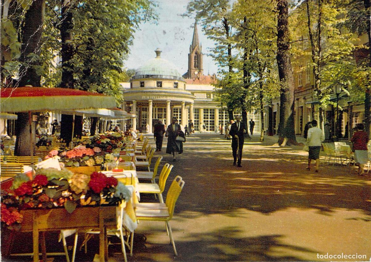 Postkarten: Postal de Bad Pyrmont Alemania Parque Kurpark y Hylliger Born