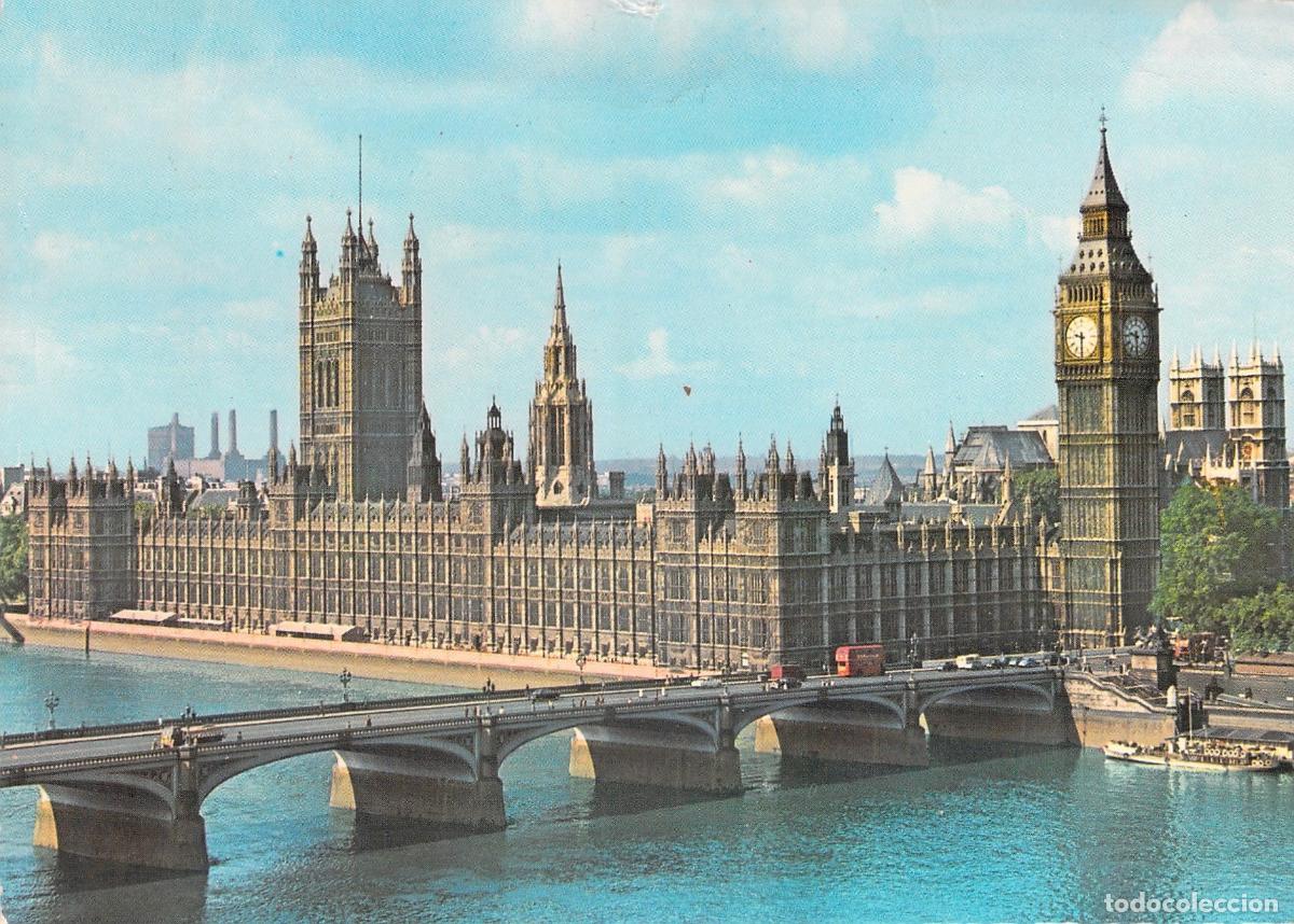Postkarten: Postal de las Casas del Parlamento y Big Ben, Londres