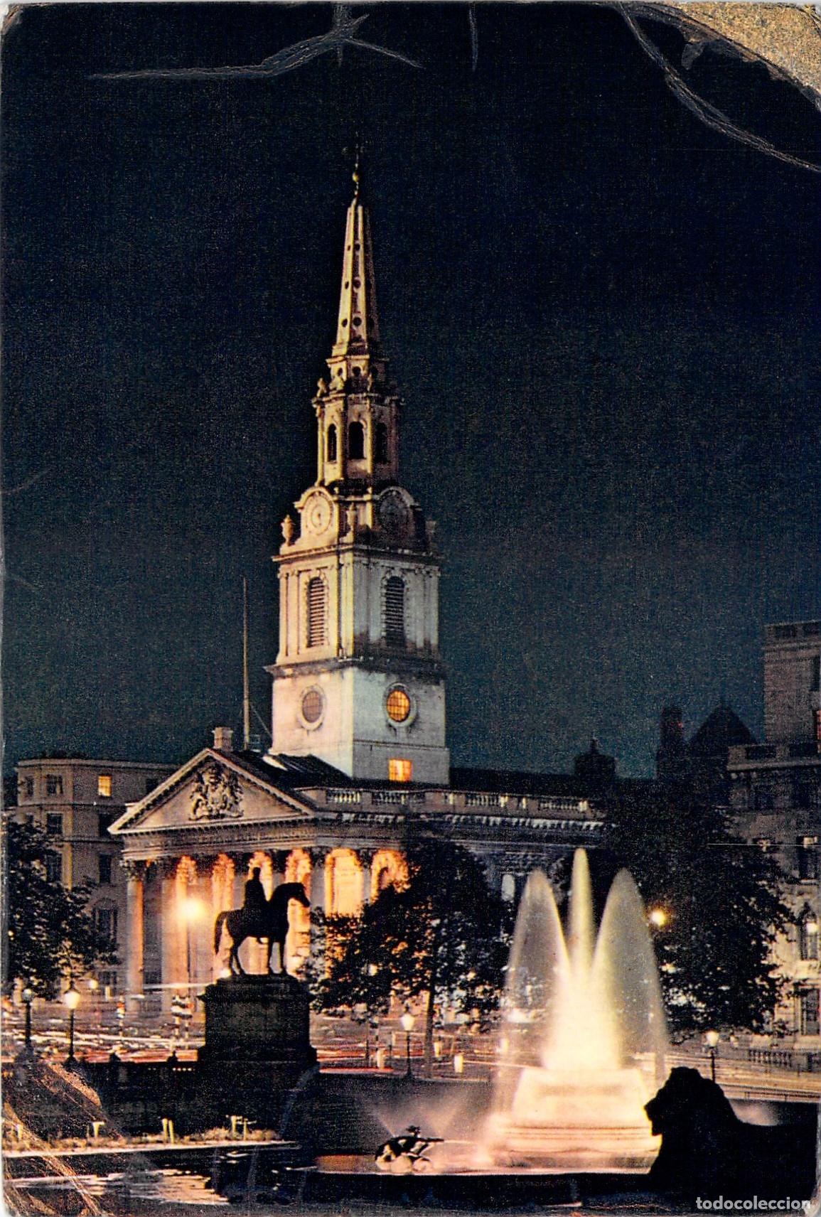 Postkarten: Postal de la Iglesia St Martin-in-the-Fields de Noche, Londres