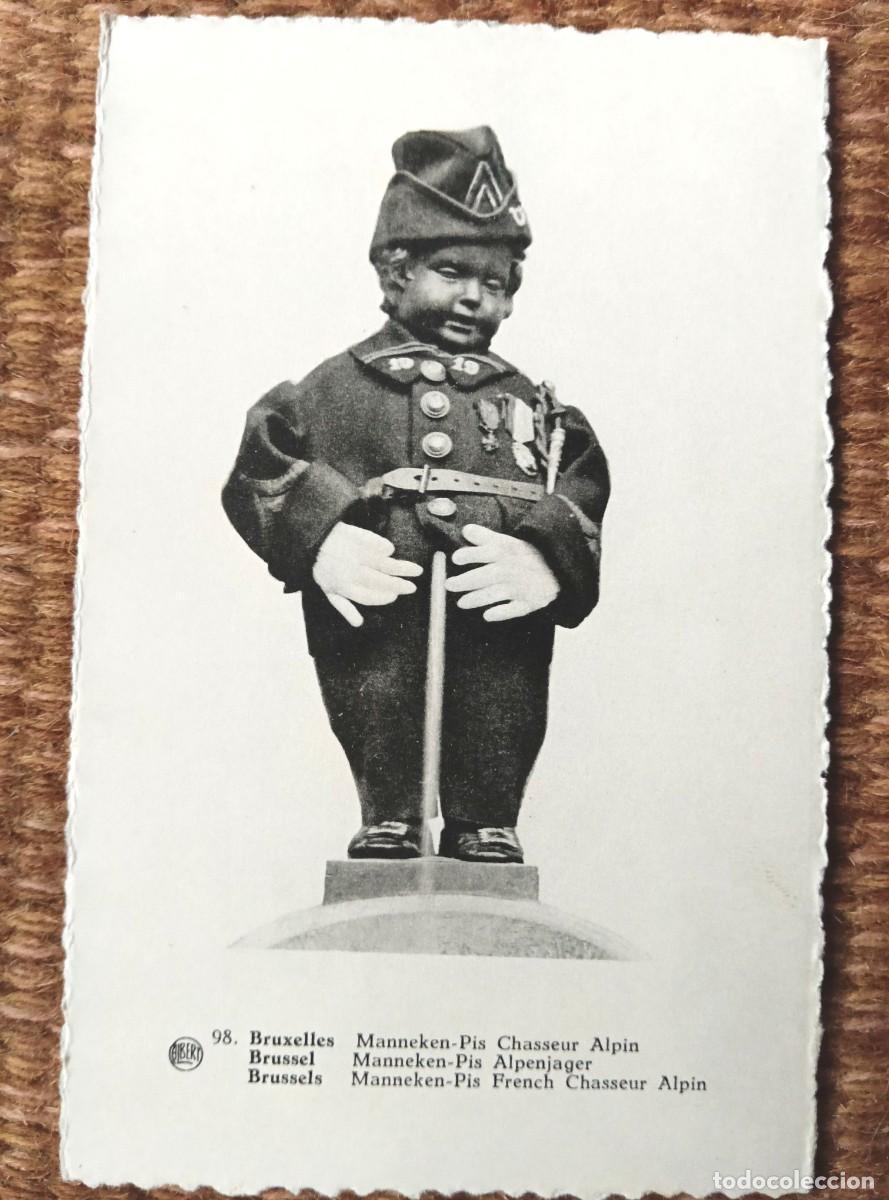 Postales: BRUSELAS - BELGICA - MANNEKEN PIS CON TRAJE DE MILITAR CAZADOR ALPINO