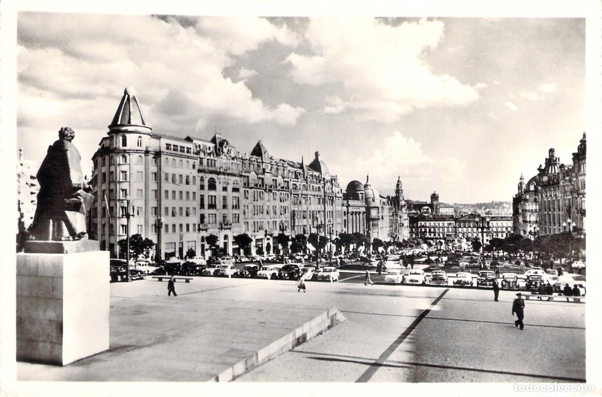 Postales: Postal de Oporto: Avenida de los Aliados y Plaza del Municipio