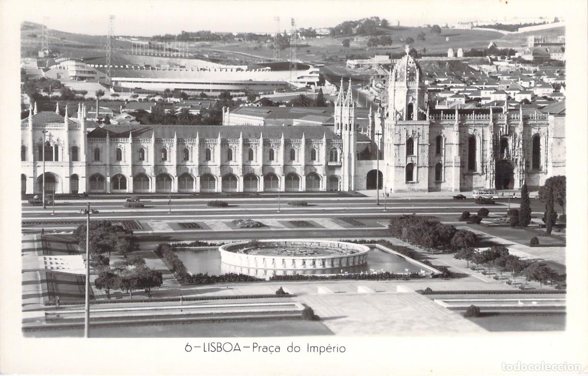 Postales: Postal de Lisboa, Pra&ccedil;a do Imp&eacute;rio y Monasterio de los Jer&oacute;nimos