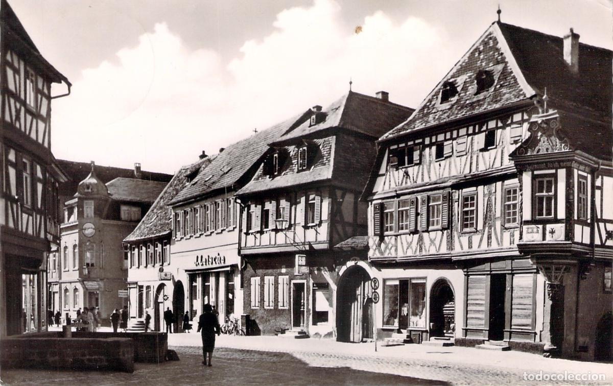 Postales: Postal de Seligenstadt, Alemania - Calle Aschaffenburger y Einhardhaus