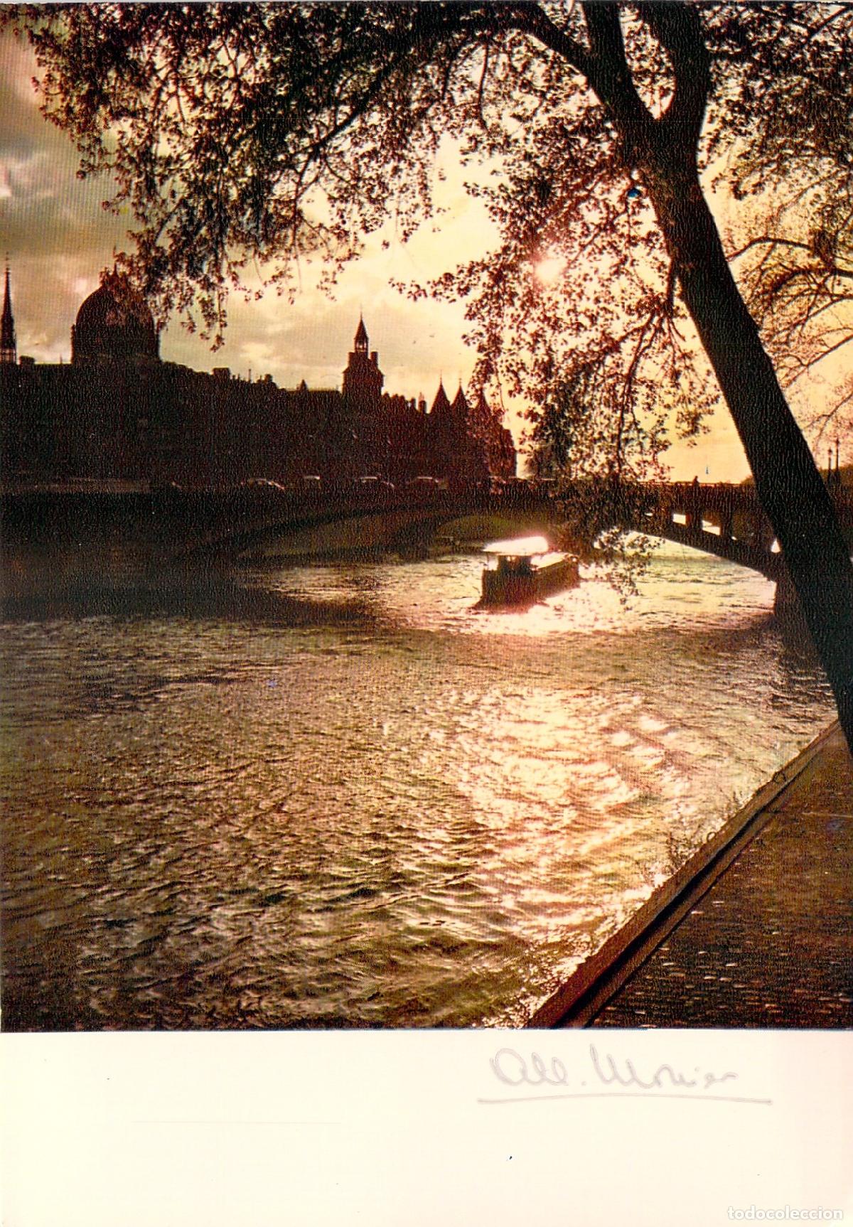 Postkarten: Postal R&iacute;o Sena en Par&iacute;s Romantisme de la Seine Albert Monier