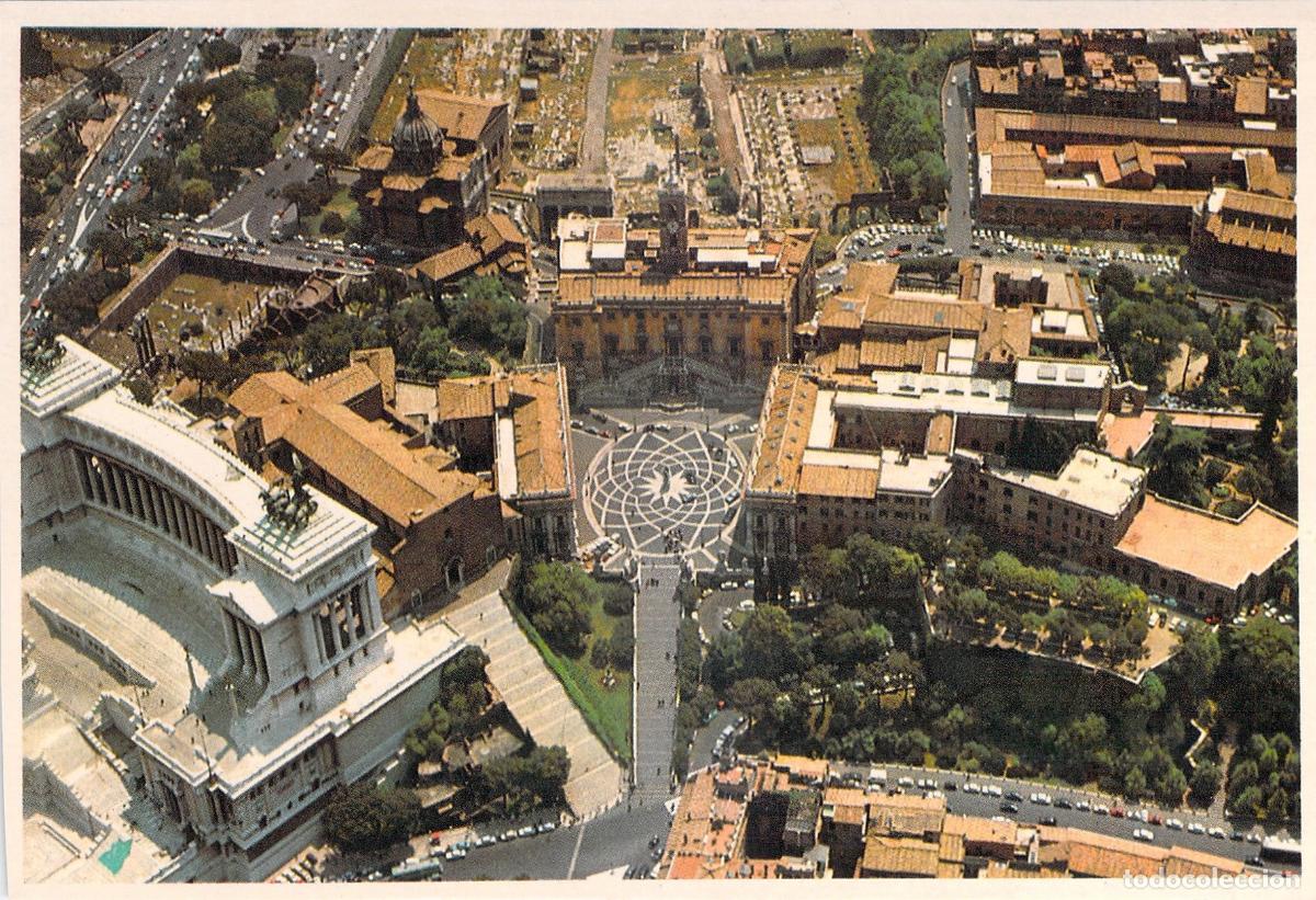 Postkarten: Tarjeta Postal de Vista A&eacute;rea del Capitolio en Roma, Italia
