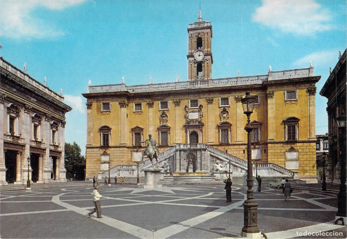 Postkarten: Postal Roma, Plaza del Campidoglio y Palacio Senatorio