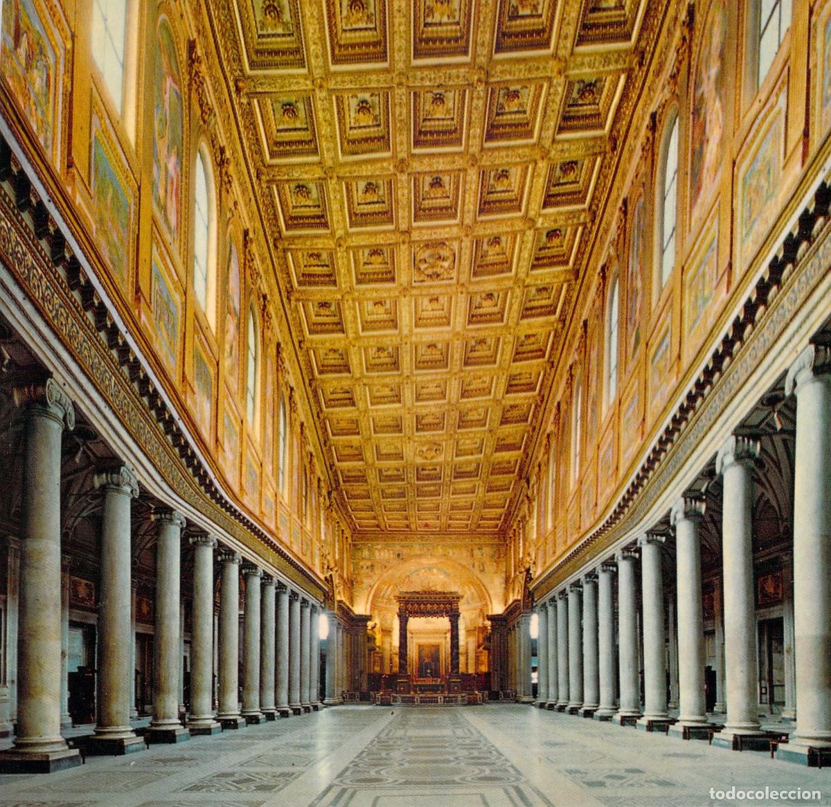 Postkarten: Postal Interior de la Bas&iacute;lica de Santa Mar&iacute;a la Mayor en Roma