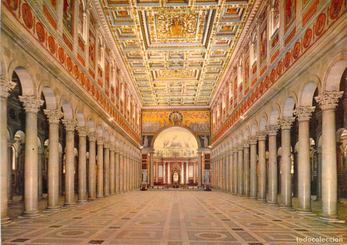 Postkarten: Postal Interior de la Bas&iacute;lica de San Pablo en Roma Italia