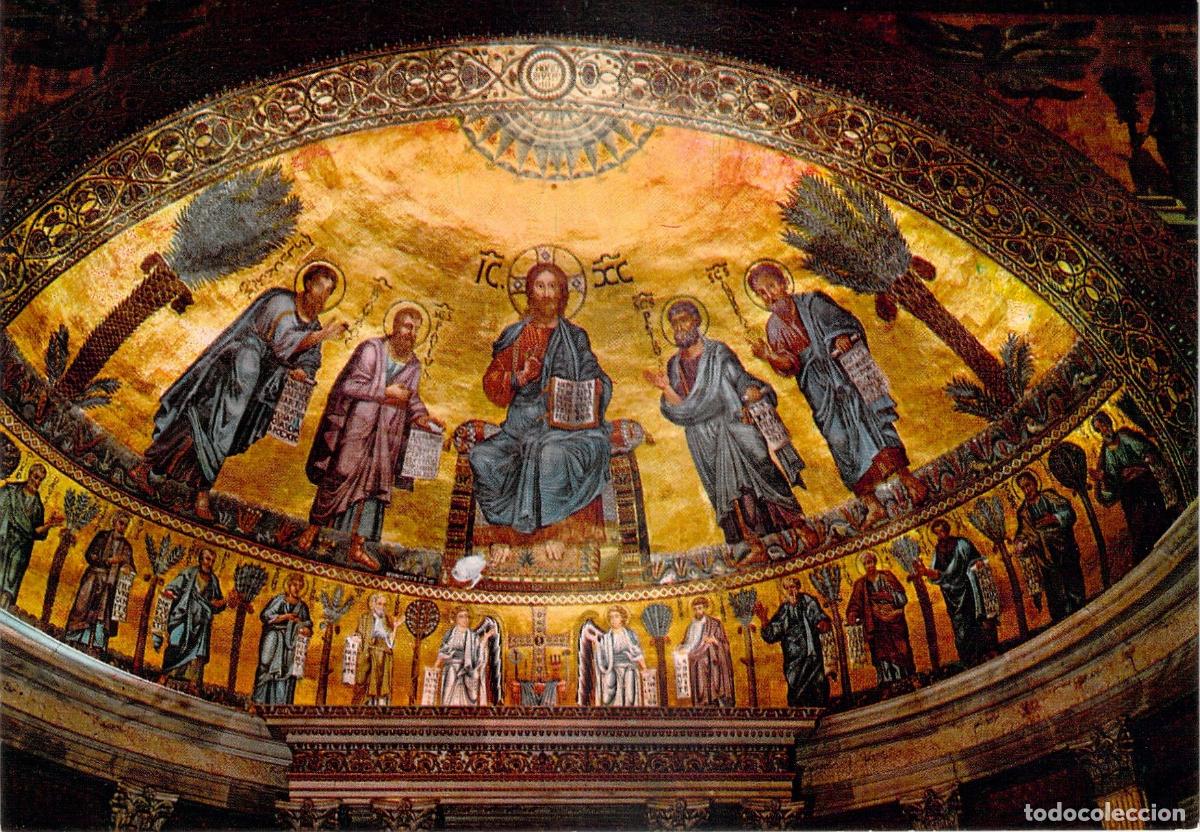 Postkarten: Postal del Mosaico del &Aacute;pside de la Bas&iacute;lica de San Pablo en Roma
