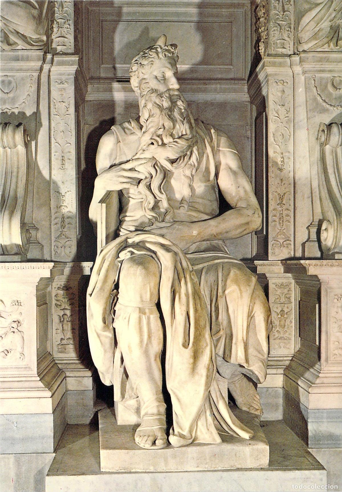 Postales: Postal Escultura Mois&eacute;s de Miguel &Aacute;ngel San Pietro in Vincoli Roma