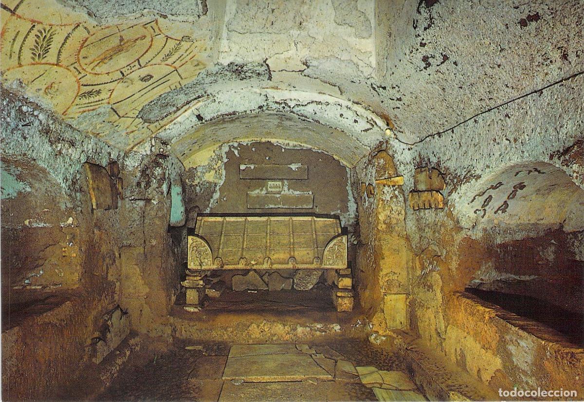 Postales: Postal Catacumbas de San Calixto Roma Cripta de Papa Melquiades