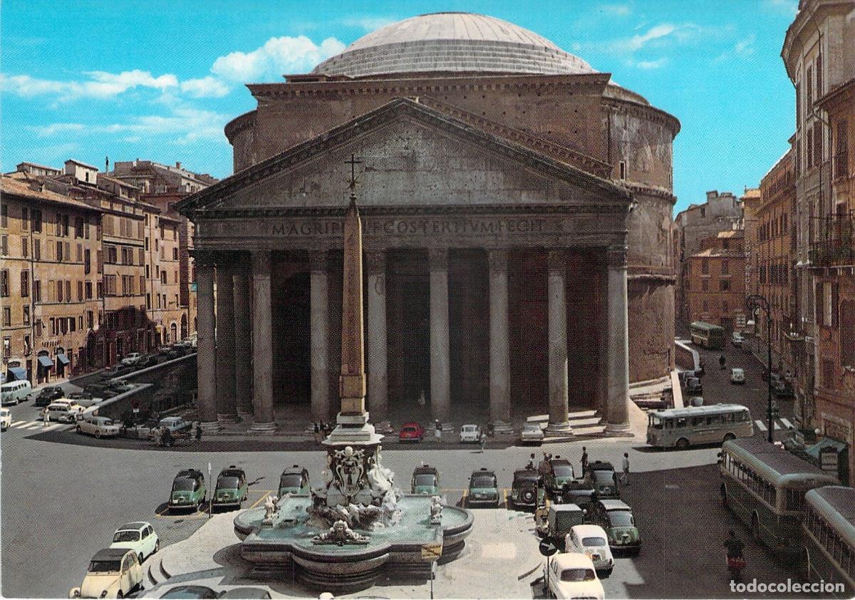 Postales: Postal de Roma, Italia - Vista del Pante&oacute;n y Piazza della Rotonda