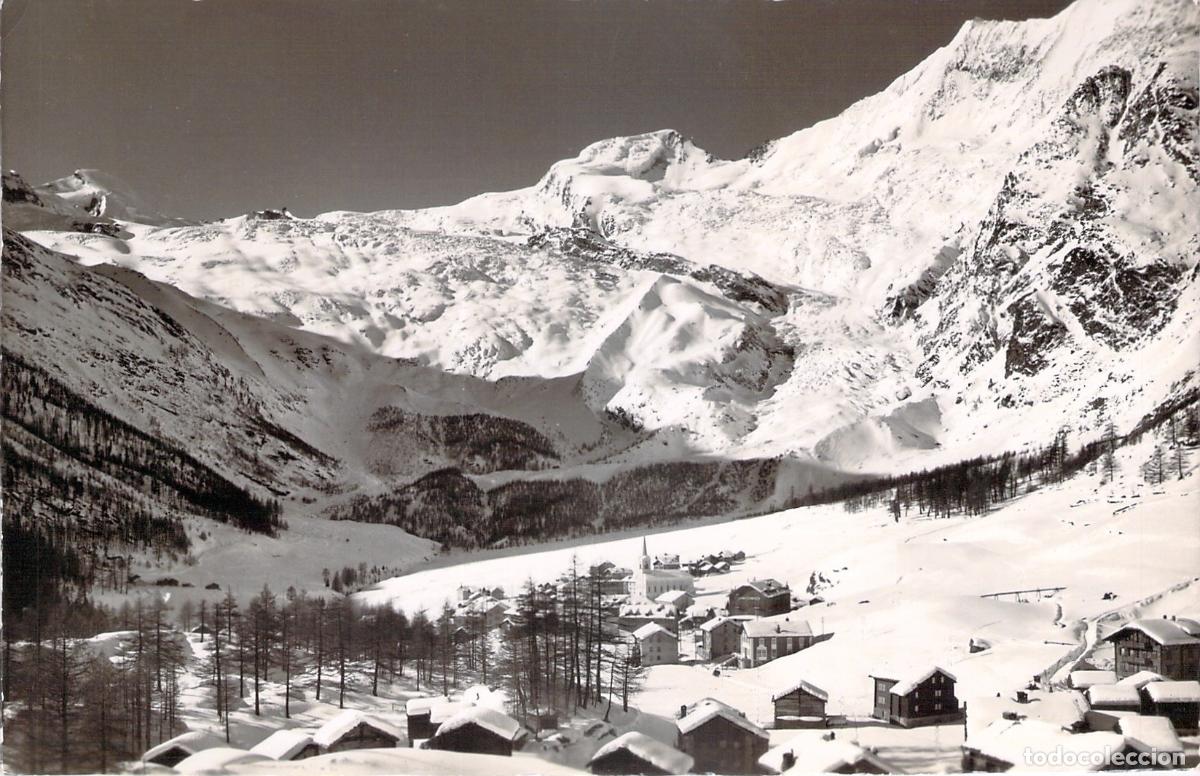 Postales: Postal de Saas-Fee en Invierno, Alpes Suizos