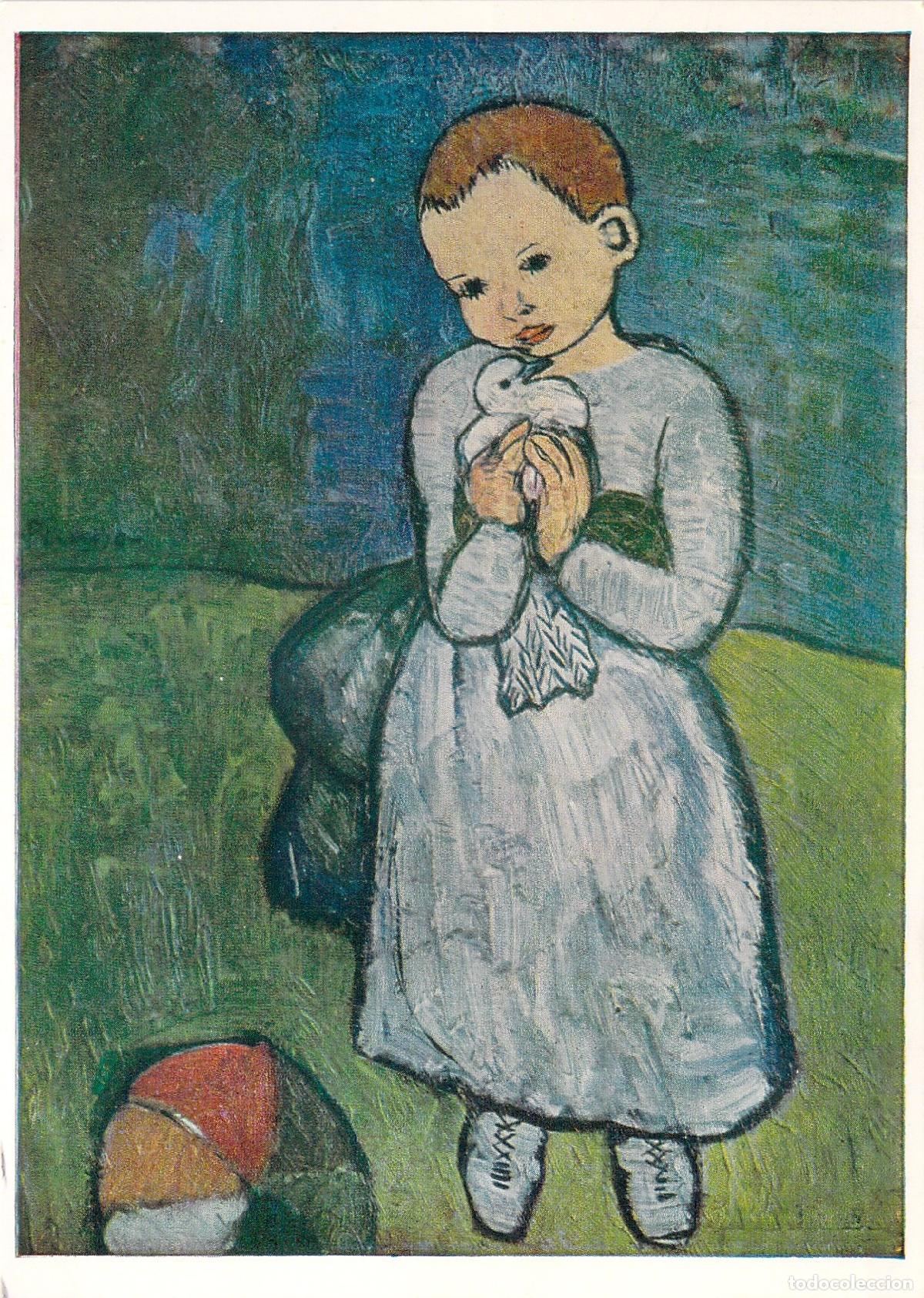 Postales: Postal de Arte Pablo Picasso Ni&ntilde;a con Paloma Colecci&oacute;n Aberconway