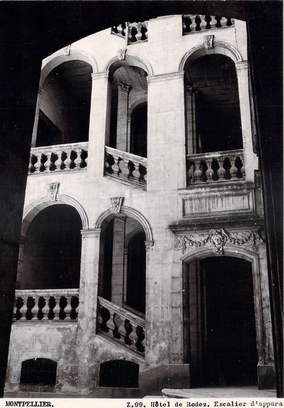 Postales: Postal Montpellier Escalera del H&ocirc;tel de Rodez