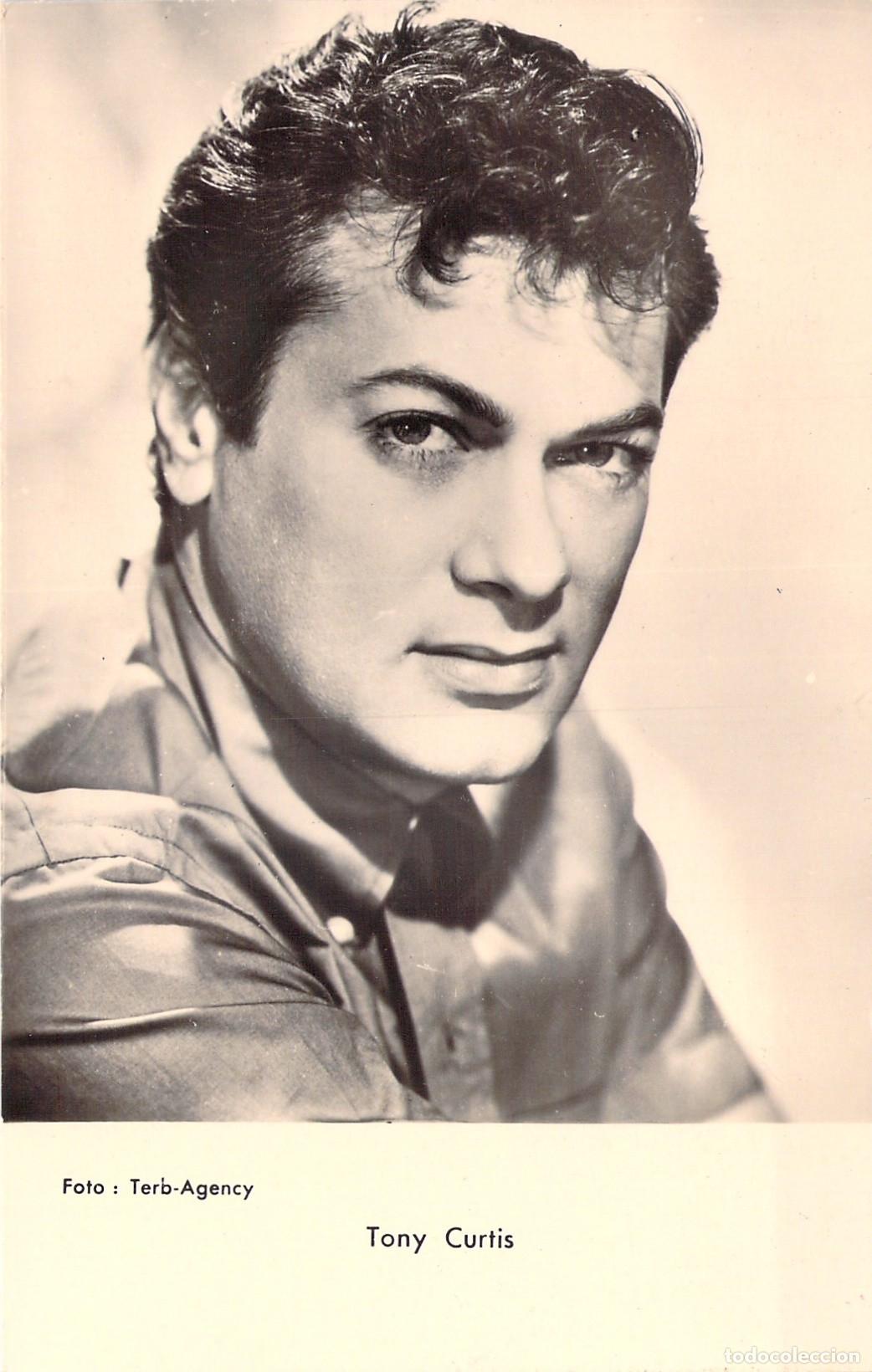 Postales: Postal de Colecci&oacute;n de Tony Curtis Publicidad Carbones Kores