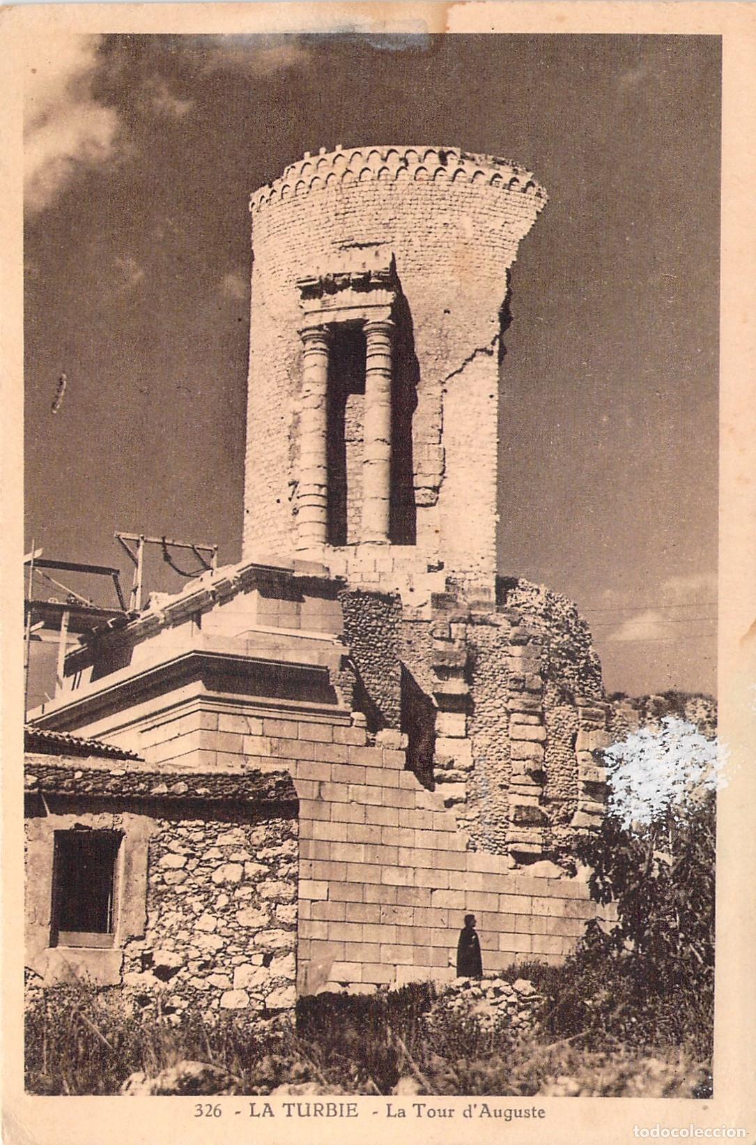 Postales: Postal de La Turbie, Francia - La Tour d'Auguste, Monumento Romano