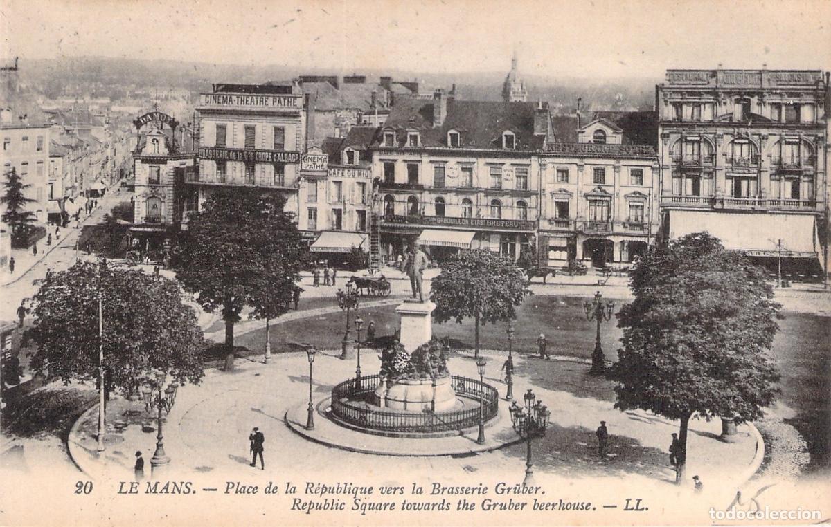 Postales: Postal de la Plaza de la Rep&uacute;blica en Le Mans, Francia