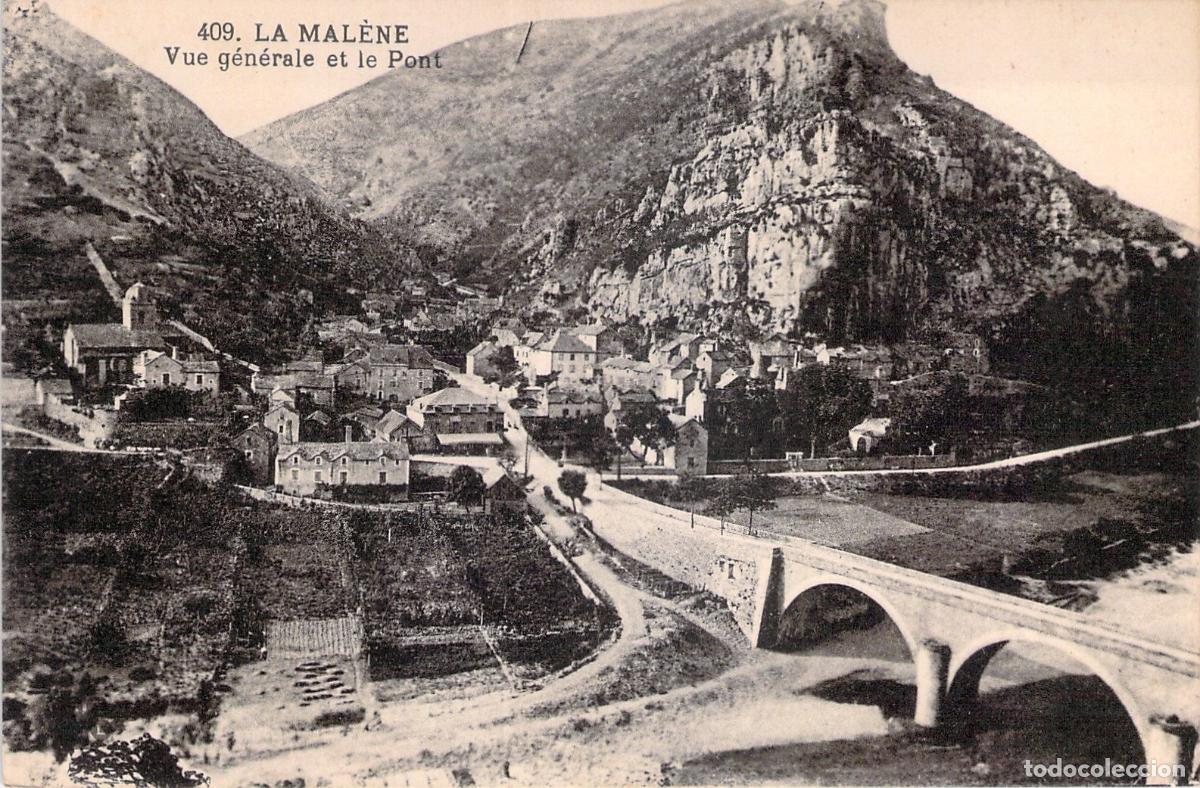 Postales: Postal de La Mal&egrave;ne: Vista General y el Puente sobre el Tarn