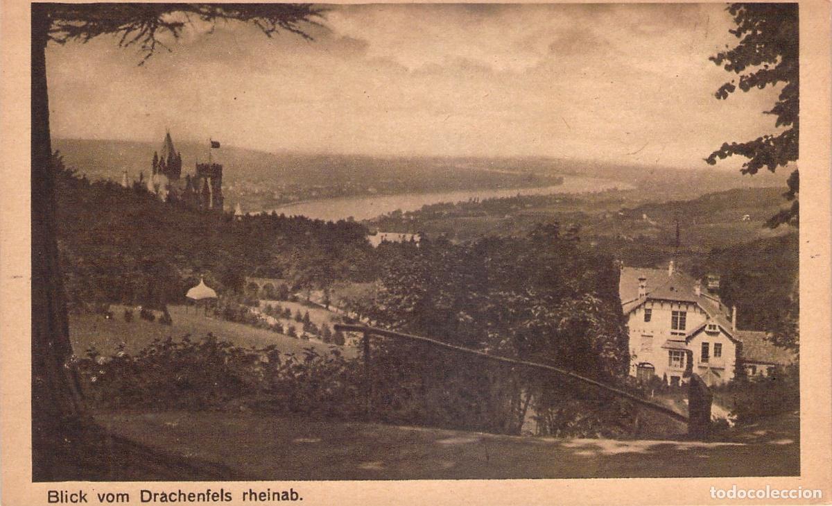 Postales: Postal de la Vista desde Drachenfels hacia el Rin, Alemania