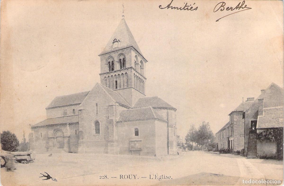 Postcards: Postal de la Iglesia de Rouy, Ni&egrave;vre, Francia
