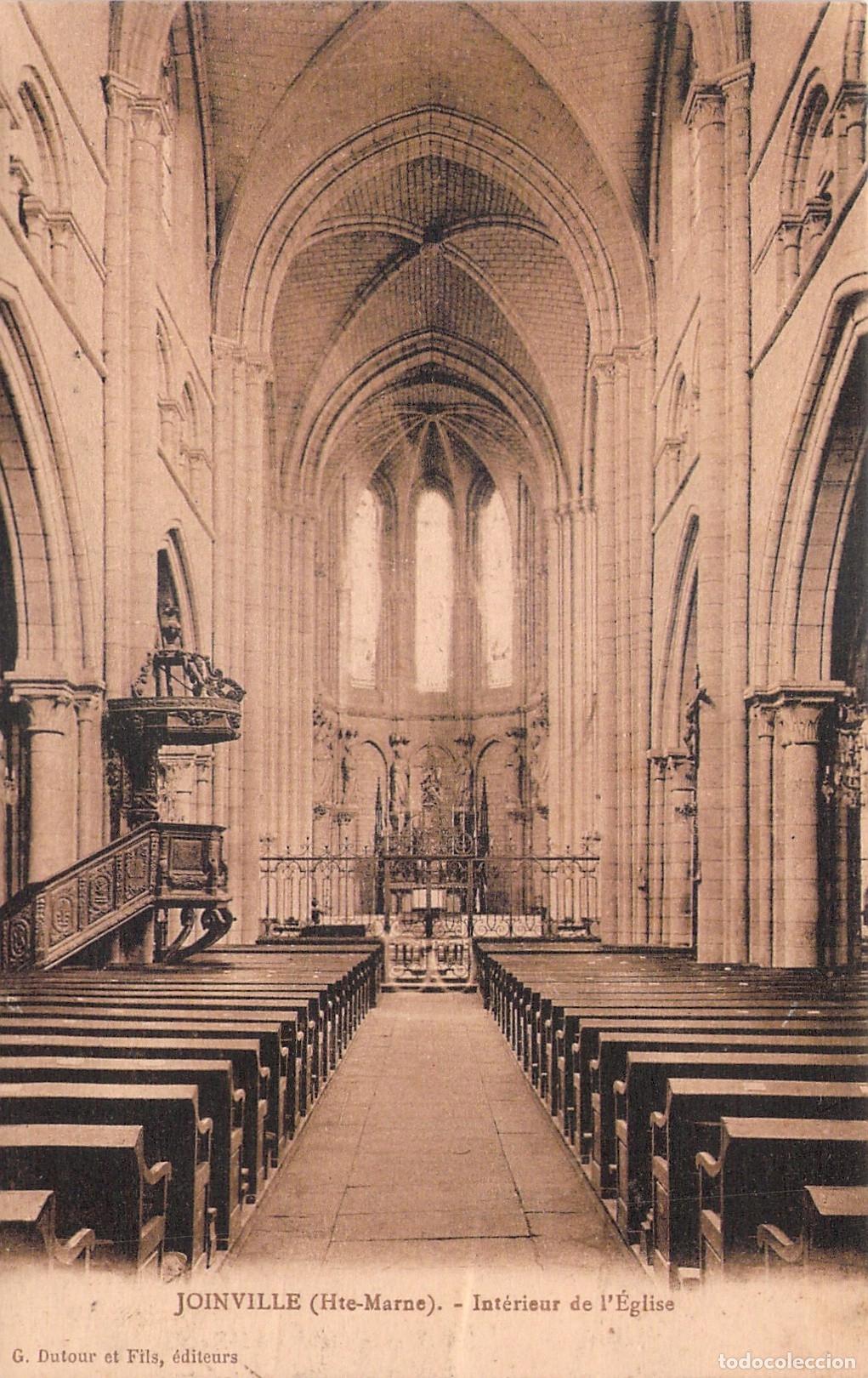 Postales: Postal Interior de la Iglesia de Joinville, Haute-Marne