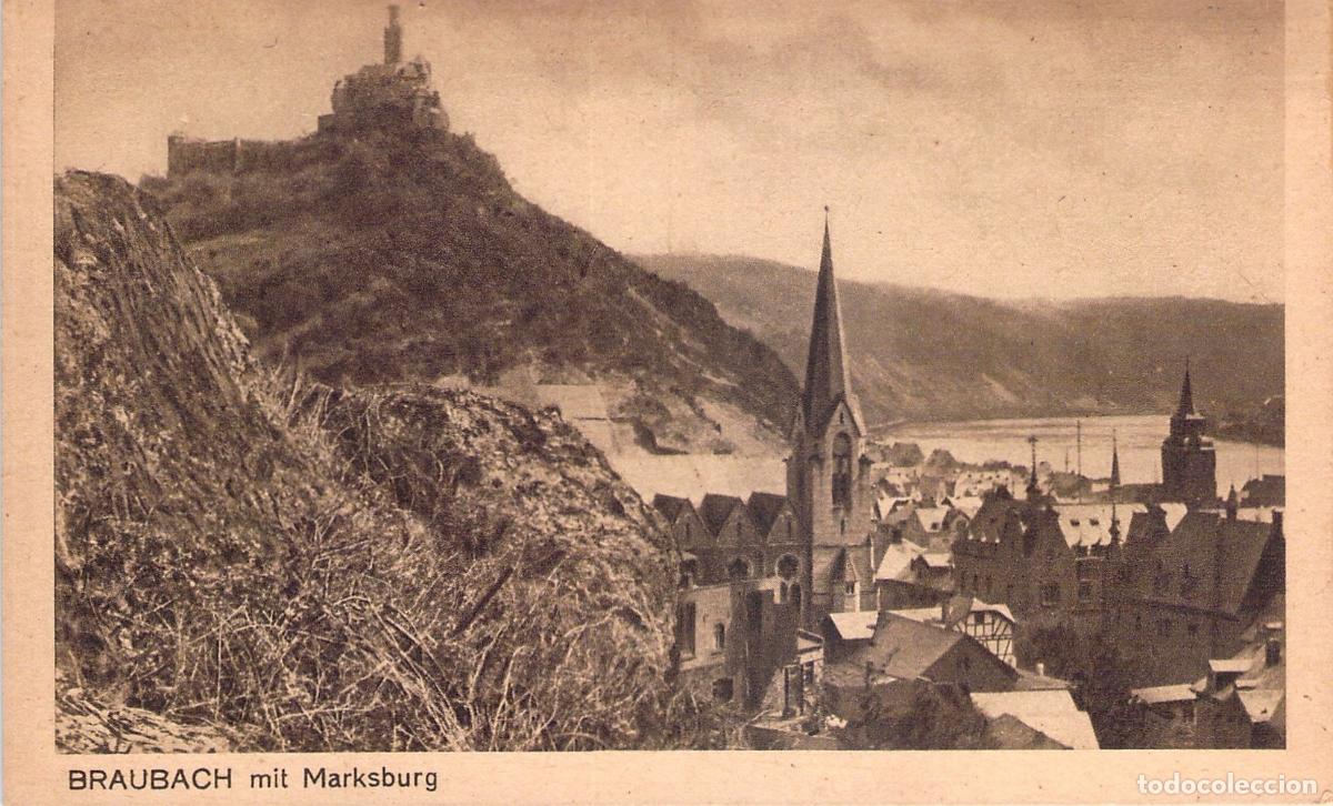 Postales: Postal de Braubach con el Castillo de Marksburg, Alemania