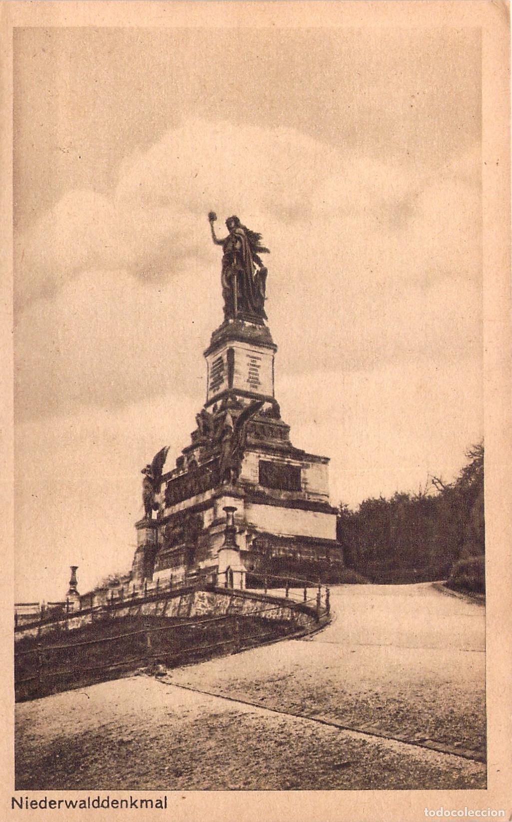 Postales: Postal del Monumento Niederwalddenkmal en Alemania
