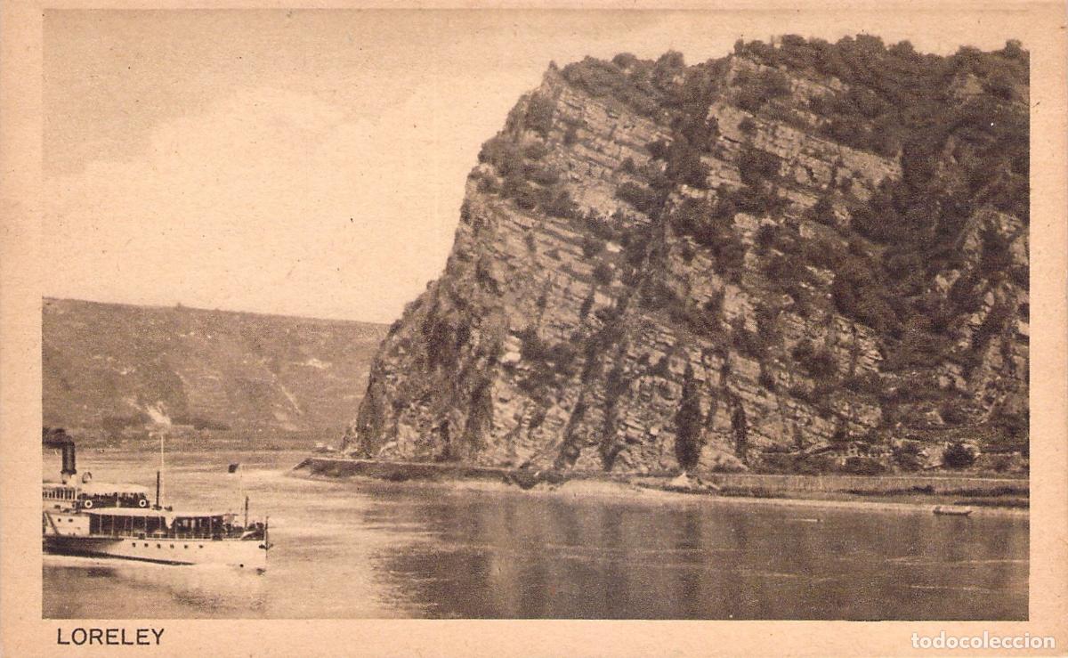 Postales: Postal de la Famosa Roca Loreley en el R&iacute;o Rin
