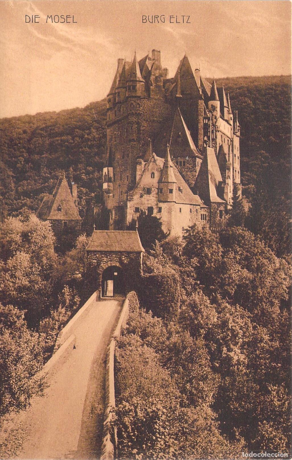 Postales: Postal del Castillo Burg Eltz sobre el R&iacute;o Mosela, Alemania