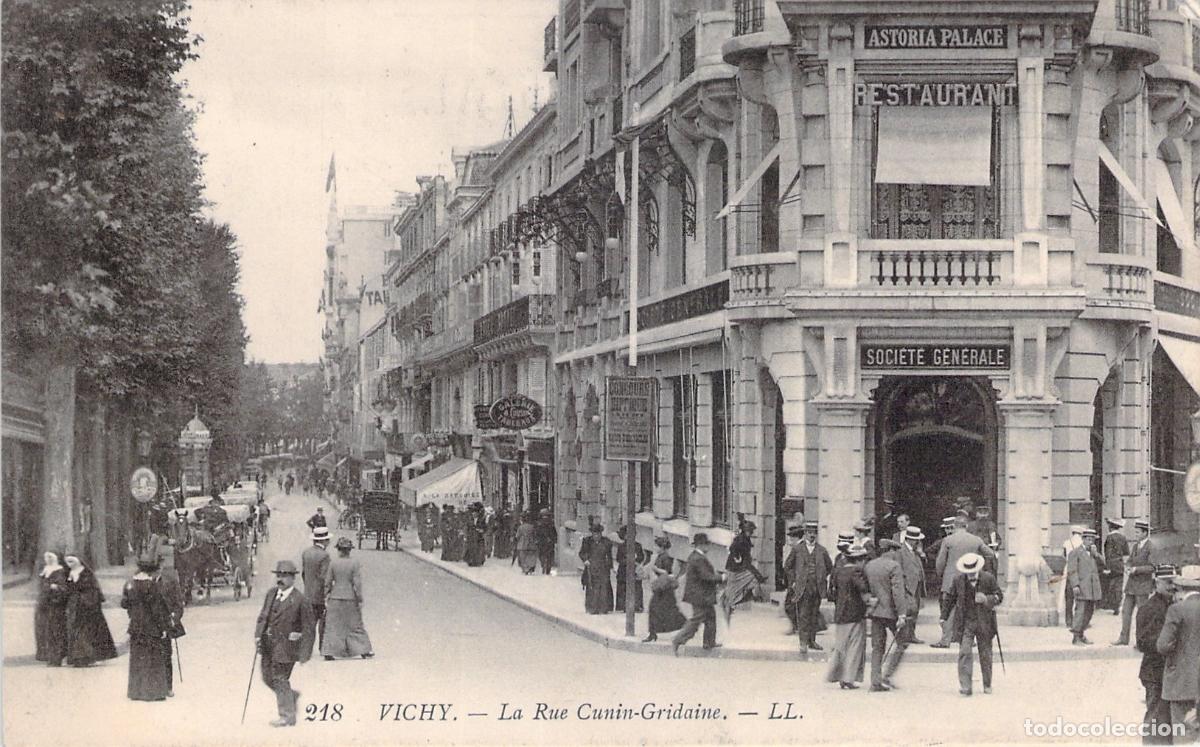 Postales: Postal de la Rue Cunin-Gridaine en Vichy, Francia