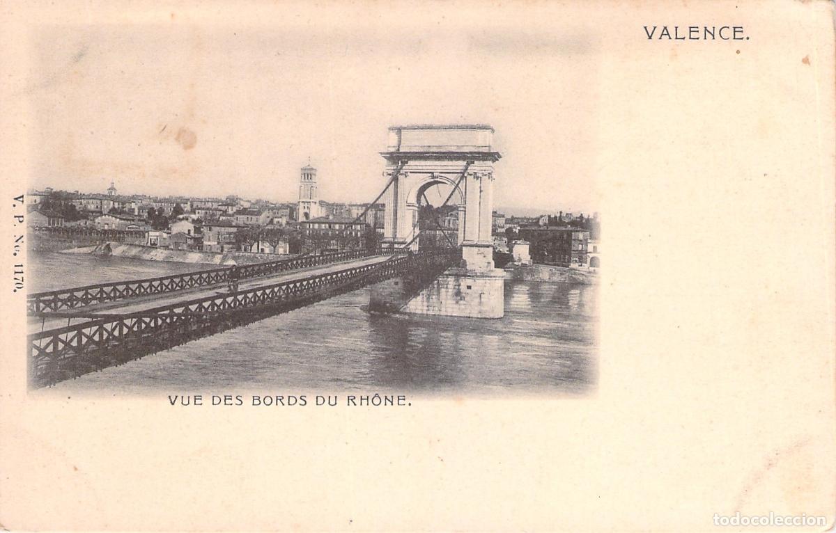 Postales: Postal de Valence, Vista de las Orillas del R&iacute;o R&oacute;dano