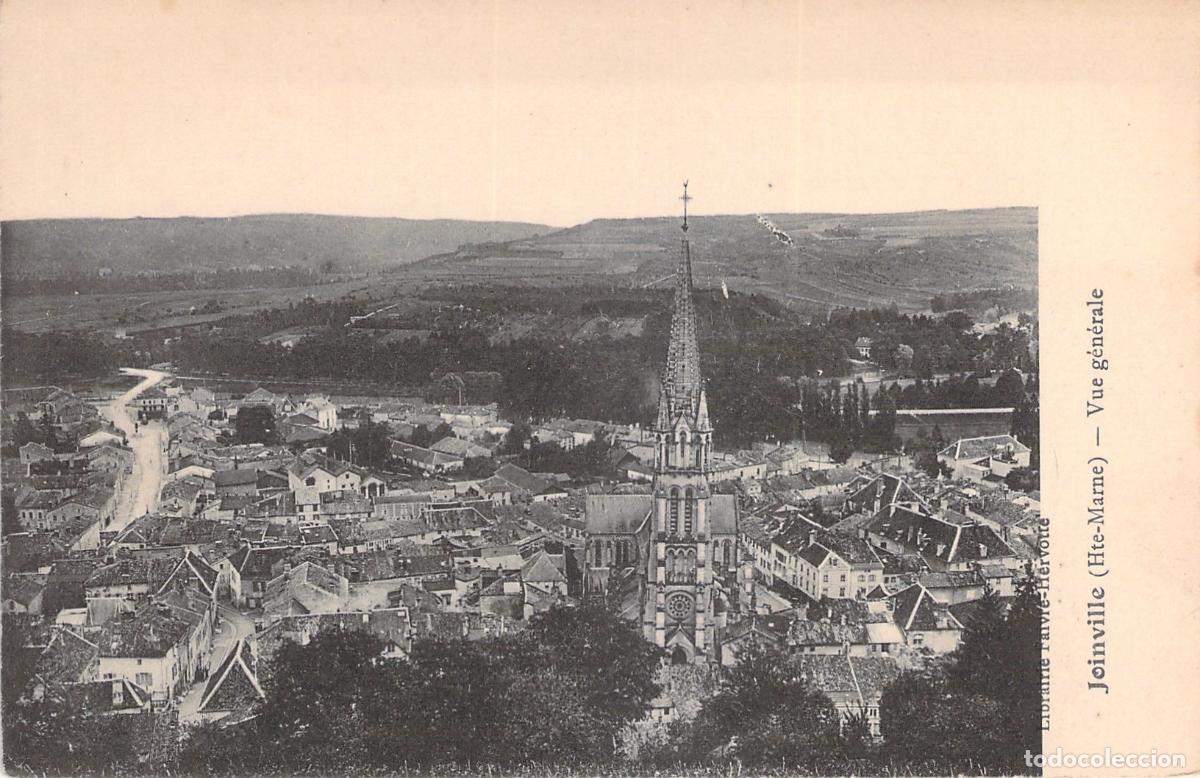 Postales: Postal de la Vista General y la Iglesia de Joinville en Francia