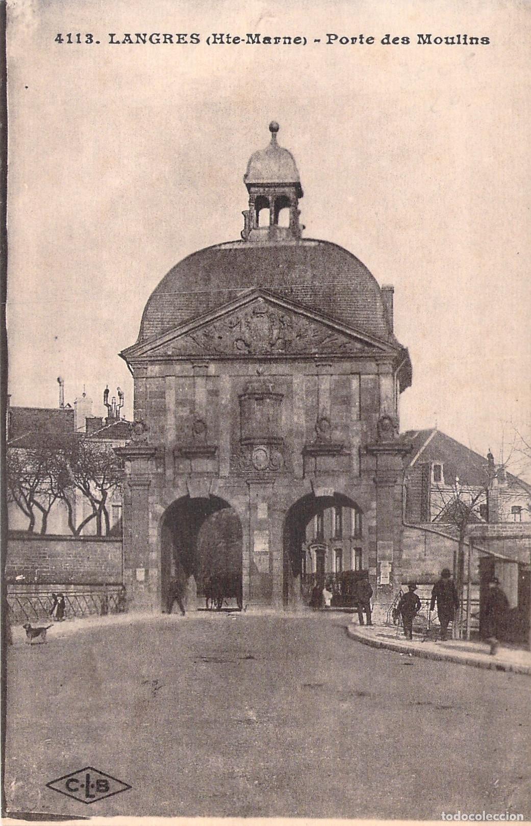 Postales: Postal Antigua de la Porte des Moulins en Langres