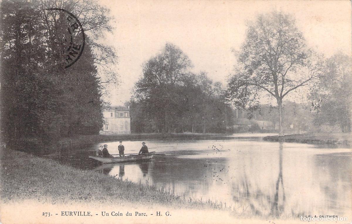 Postales: Postal de Eurville, Un Rinc&oacute;n del Parque con Bote, Francia