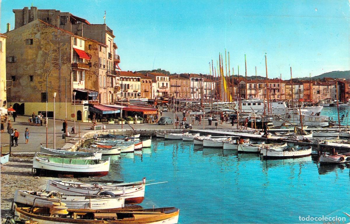 Postales: Postal del Puerto de Saint-Tropez, Costa Azul, Francia