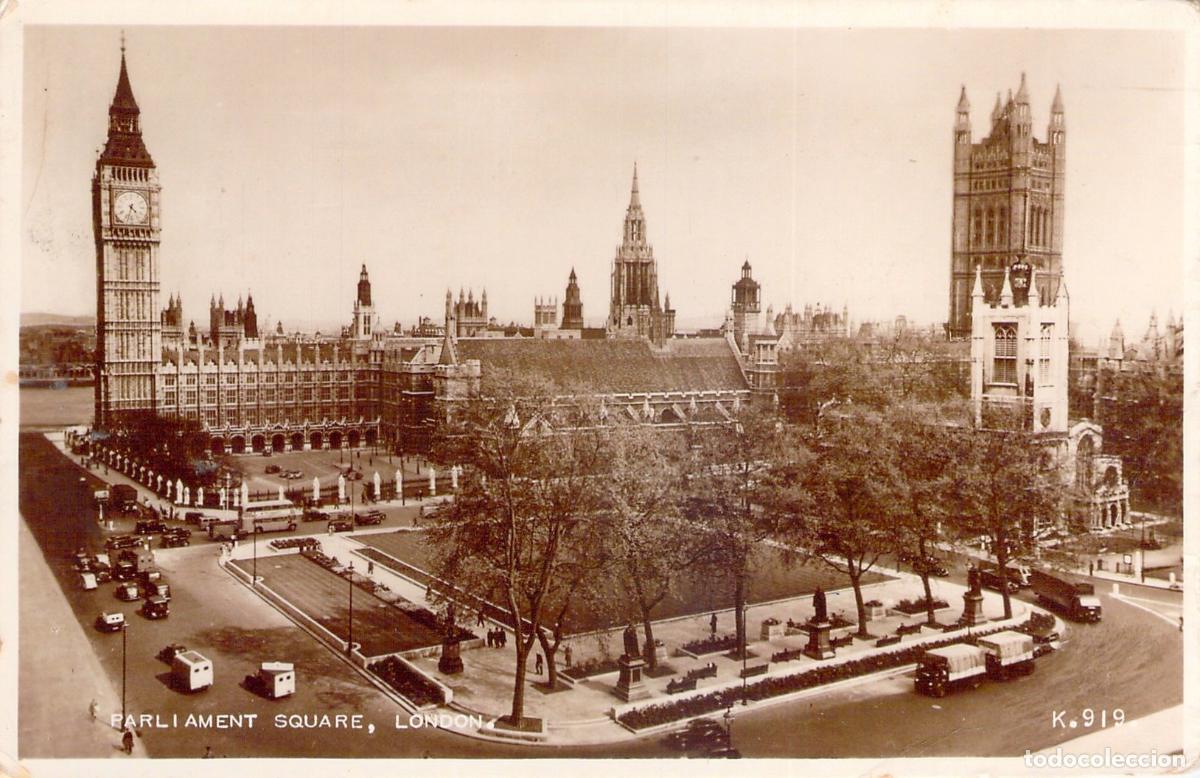 Postales: Tarjeta Postal de Parliament Square y Big Ben en Londres